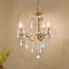 Droplet Chandelier Lighting Traditional Cut Crystal Brass Pendant - Rebooters