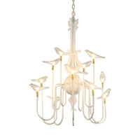 4/8/12-Light Iron Chandelier Light Antique Black White Ceiling Fixture - Rebooters