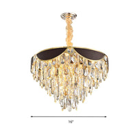 6 Heads Dining Room Pendant Chandelier Modern Black Light Kit - Rebooters