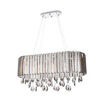 6 Heads Living Room Chandelier Lamp Contemporary Clear Shade - Rebooters
