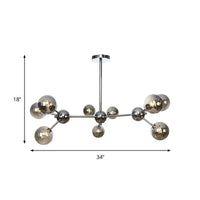 13"/27.5"/34" W Orbit Shade Hanging Chandelier Light - Rebooters