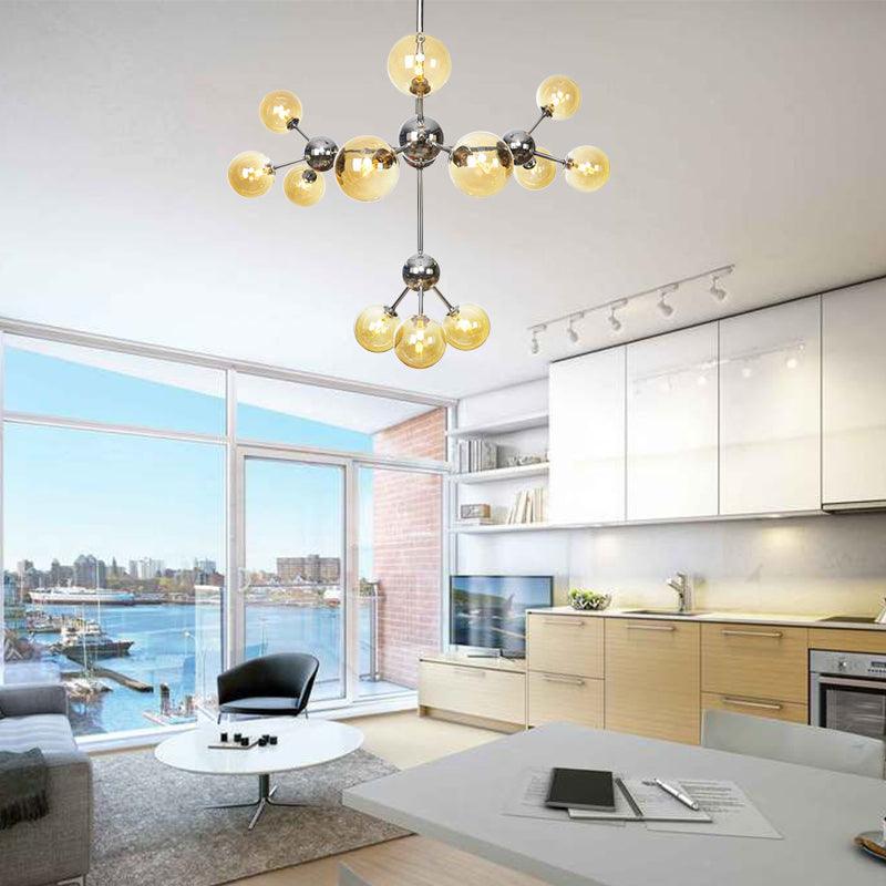 13"/27.5"/34" W Orbit Shade Hanging Chandelier Light - Rebooters