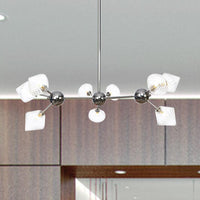 Amber Clear Glass Diamond Pendant Light Fixture 3 9 12 Bulbs 13 27.5 34 Width - Rebooters