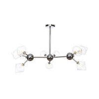 Amber Clear Glass Diamond Pendant Light Fixture 3 9 12 Bulbs 13 27.5 34 Width - Rebooters