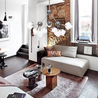 Amber Clear Glass Diamond Pendant Light Fixture 3 9 12 Bulbs 13 27.5 34 Width - Rebooters