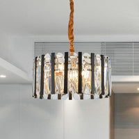 6-Bulb Dining Room Chandelier Lighting Black and Gold Pendant - Rebooters