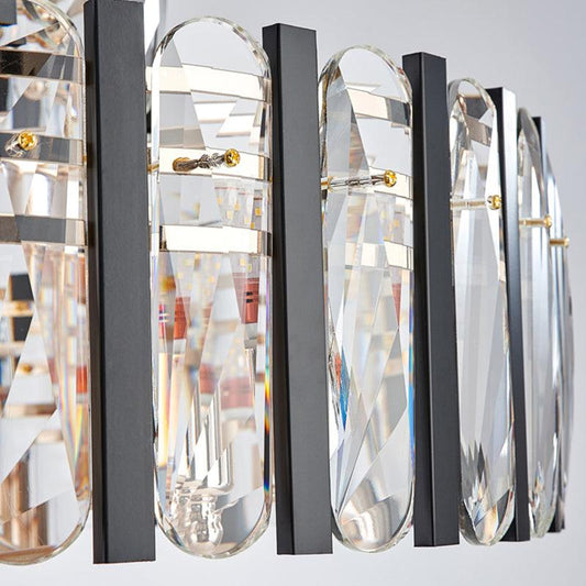 6-Bulb Dining Room Chandelier Lighting Black and Gold Pendant - Rebooters