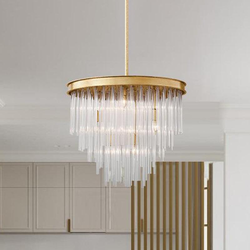 6/8-Bulb Restaurant Chandelier Light Modernism Gold Pendant - Rebooters