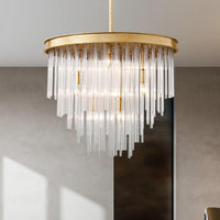 6/8-Bulb Restaurant Chandelier Light Modernism Gold Pendant - Rebooters
