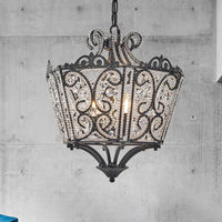 Beaded Chandelier Lamp Traditional K9 Crystal Light Fixture - Rebooters