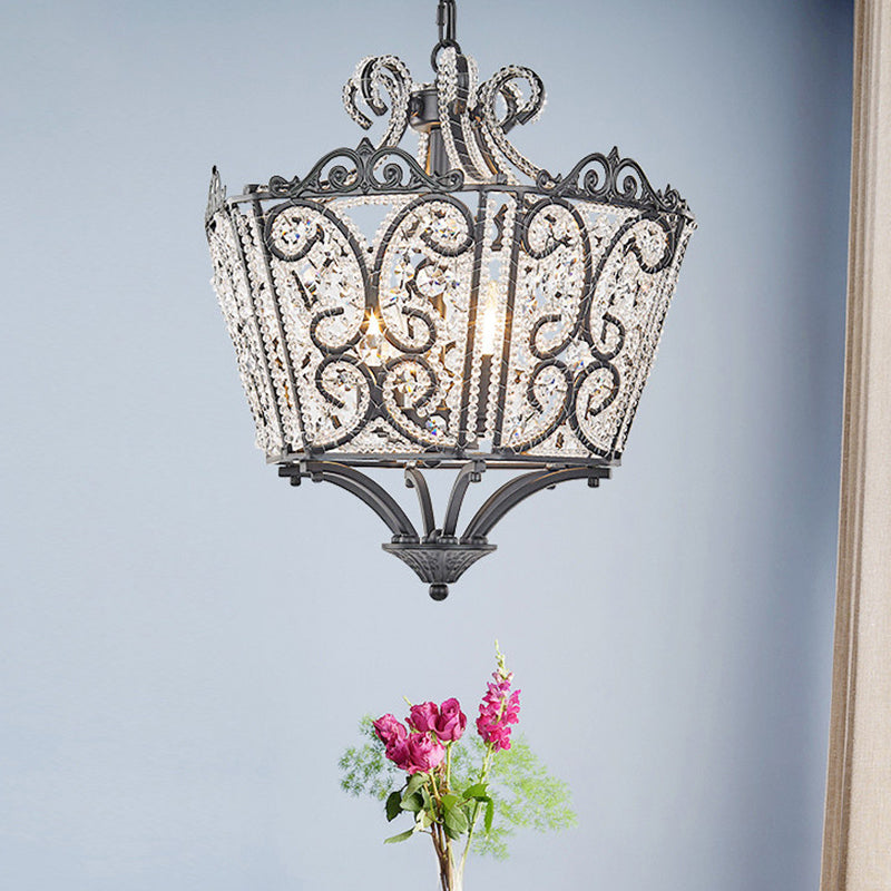 Beaded Chandelier Lamp Traditional K9 Crystal Light Fixture - Rebooters