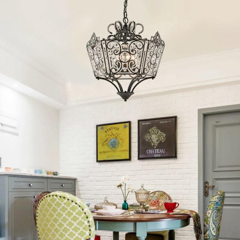 Beaded Chandelier Lamp Traditional K9 Crystal Light Fixture - Rebooters