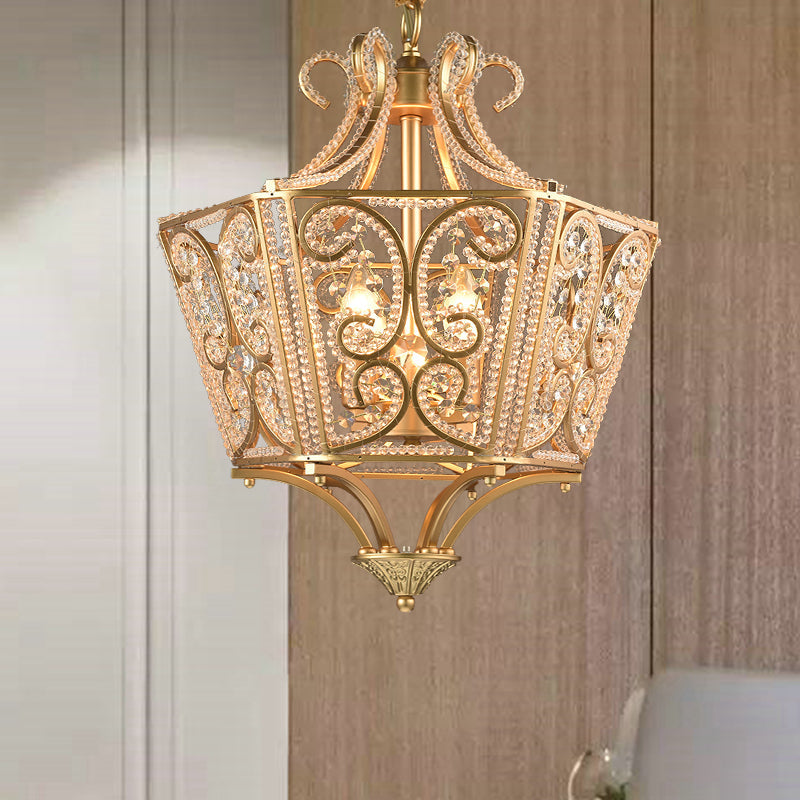 Beaded Chandelier Lamp Traditional K9 Crystal Light Fixture - Rebooters