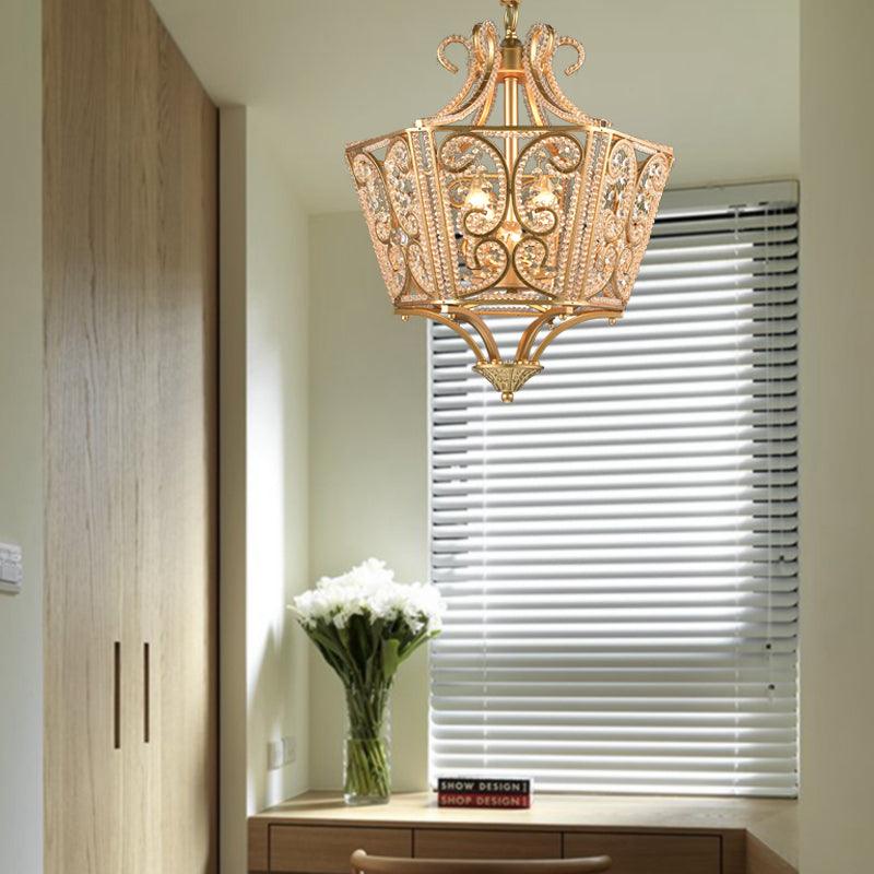 Beaded Chandelier Lamp Traditional K9 Crystal Light Fixture - Rebooters