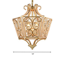 Beaded Chandelier Lamp Traditional K9 Crystal Light Fixture - Rebooters
