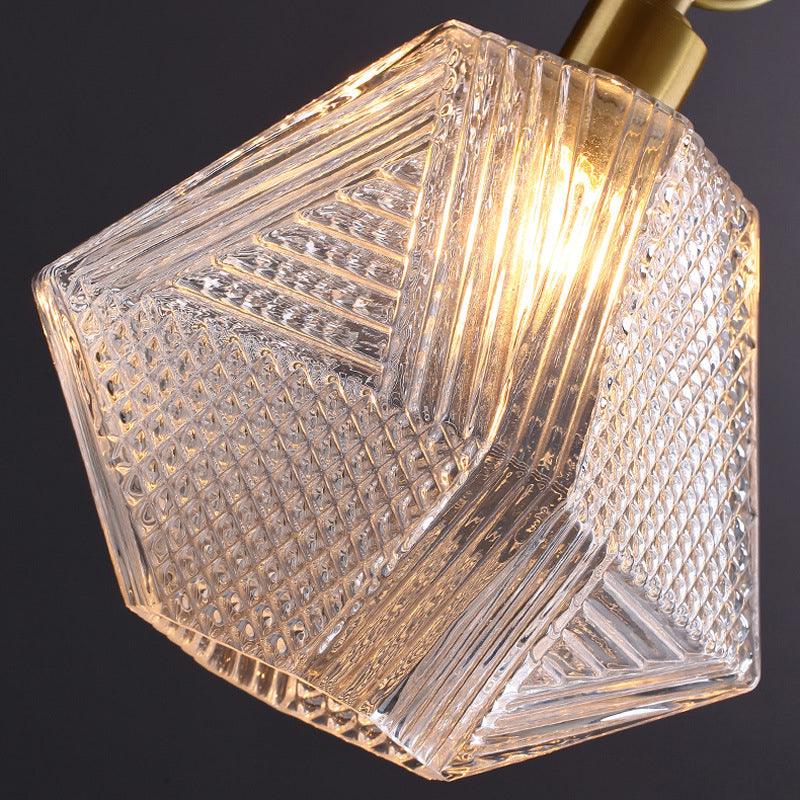 1 Bulb Hexagonal Semi Flush Light Minimalist Ceiling Lamp | Rebooters - Rebooters