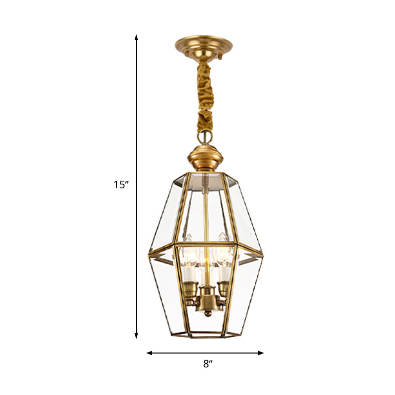 Traditional Lantern Hanging Pendant 3 Heads Chandelier Fixture - Rebooters