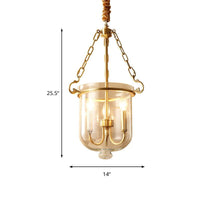 3 Lights Chandelier Pendant Light Colonial Candle Clear Glass - Rebooters