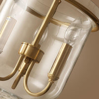 3 Lights Chandelier Pendant Light Colonial Candle Clear Glass - Rebooters