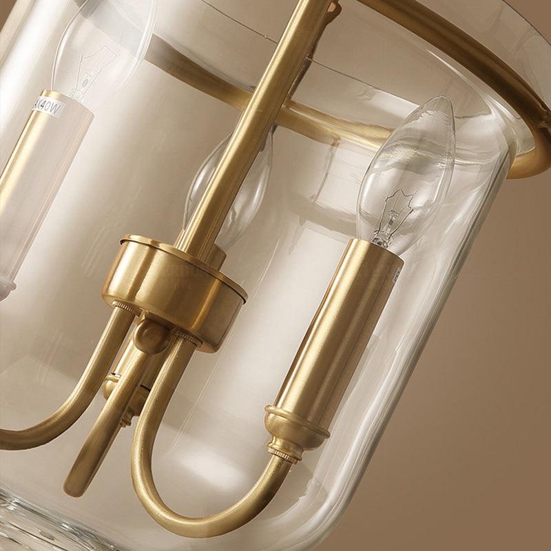 3 Lights Chandelier Pendant Light Colonial Candle Clear Glass - Rebooters