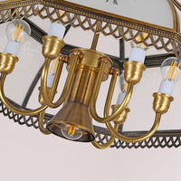 7 Lights Chandelier Pendant Light Colonial Dome Clear Glass - Rebooters