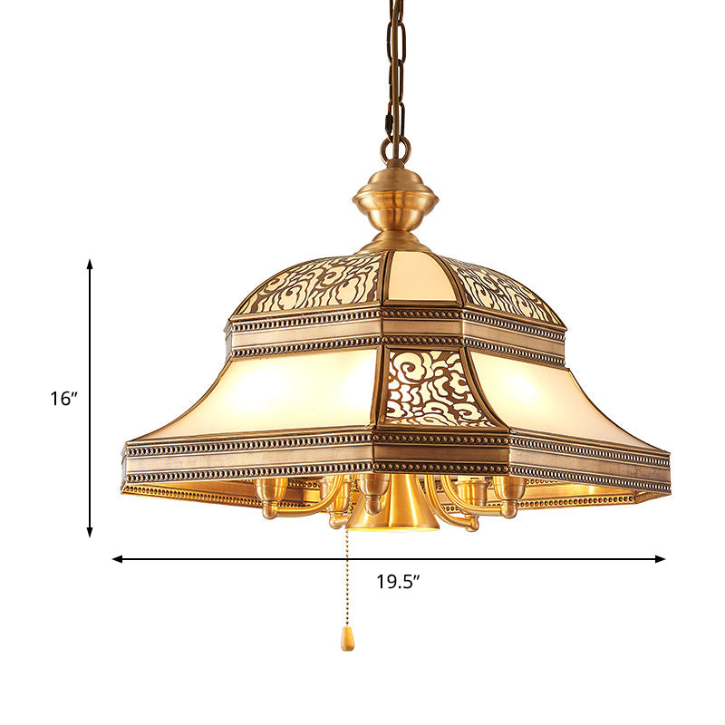 Bell Dining Room Ceiling Chandelier Gold 5 Heads Fixture - Rebooters