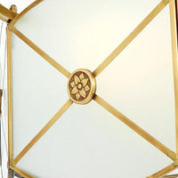 4 Lights Chandelier Pendant Light Colonial Scalloped White Glass - Rebooters