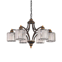 Curved Arm Living Room Chandelier Light Clear Crystal Fixture - Rebooters