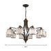 Curved Arm Living Room Chandelier Light Clear Crystal Fixture - Rebooters