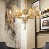 Colonial Lotus Pendant Ceiling Light 6/8 Heads Gold Fixture - Rebooters