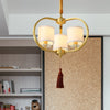 3/6 Lights Dining Room Chandelier Lamp Traditional Brass Ceiling Light - Rebooters