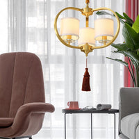 3/6 Lights Dining Room Chandelier Lamp Traditional Brass Ceiling Light - Rebooters