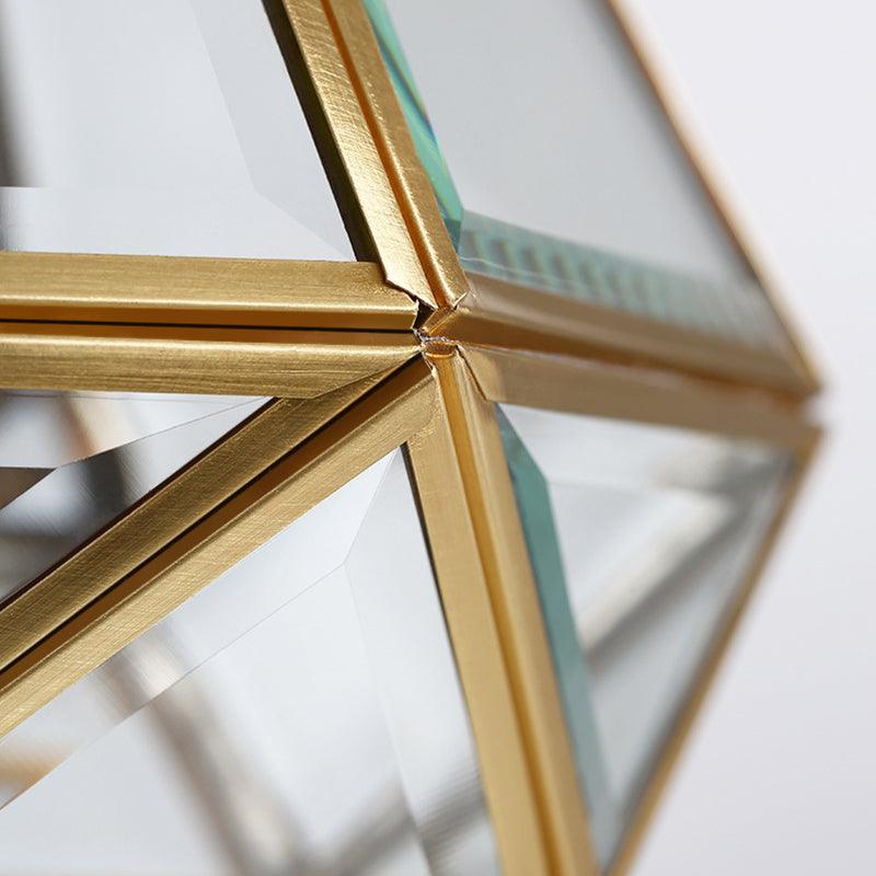 8/10 Inch Wide 1 Light Pendant Lighting Fixture Brass Glass - Rebooters