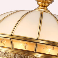 7 Lights Frosted Glass Chandelier Lighting Colonial Brass - Rebooters