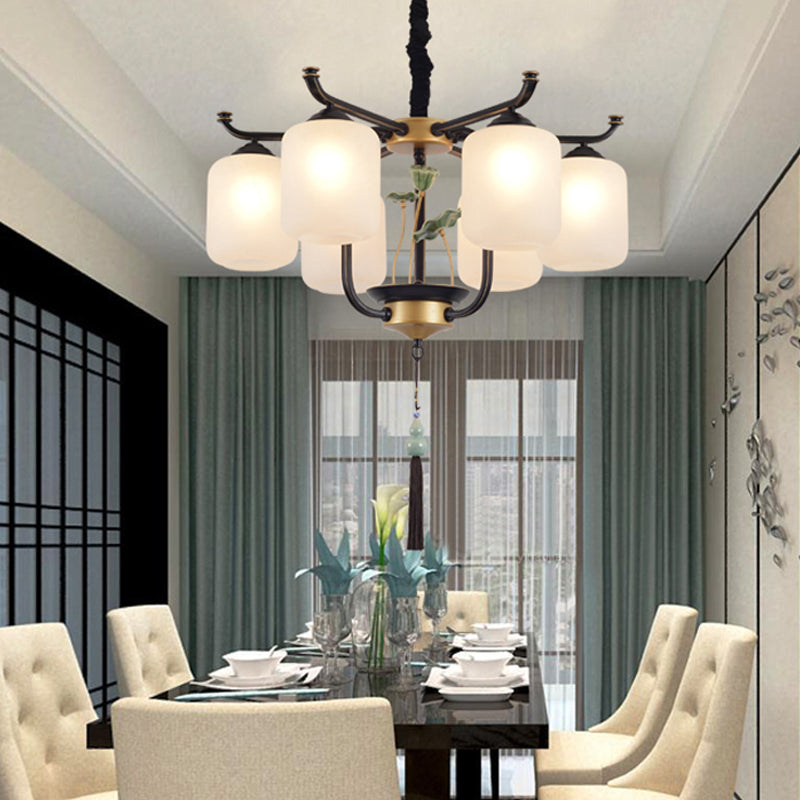 Classic Caged Hanging Chandelier 6/8/10 Lights Metal Fixture - Rebooters