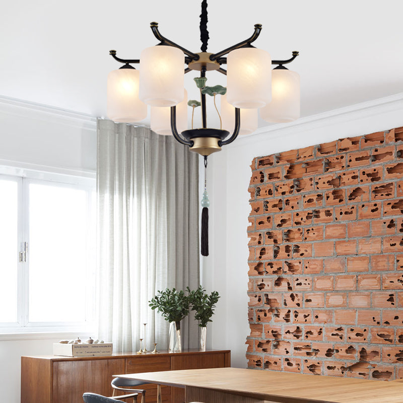 Classic Caged Hanging Chandelier 6/8/10 Lights Metal Fixture - Rebooters