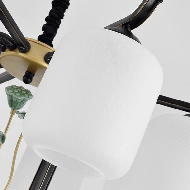 Classic Caged Hanging Chandelier 6/8/10 Lights Metal Fixture - Rebooters