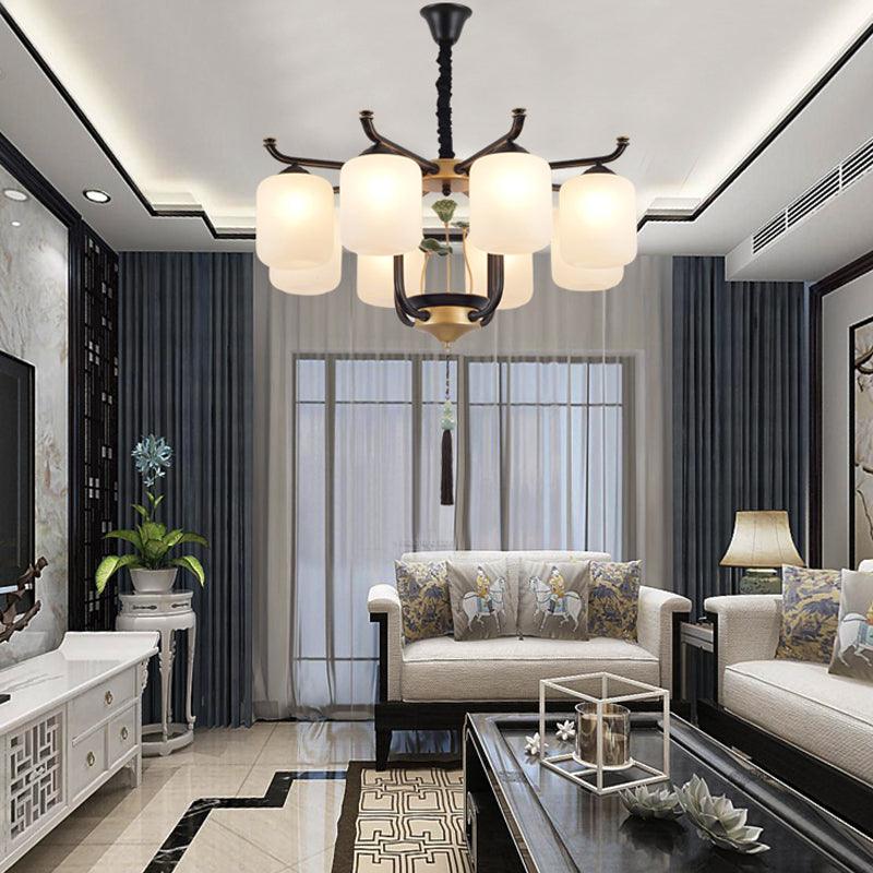 Classic Caged Hanging Chandelier 6/8/10 Lights Metal Fixture - Rebooters