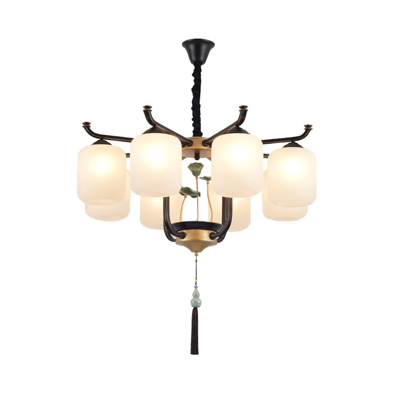 Classic Caged Hanging Chandelier 6/8/10 Lights Metal Fixture - Rebooters