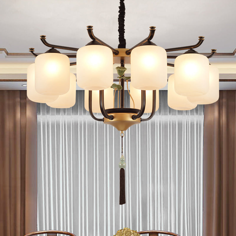 Classic Caged Hanging Chandelier 6/8/10 Lights Metal Fixture - Rebooters