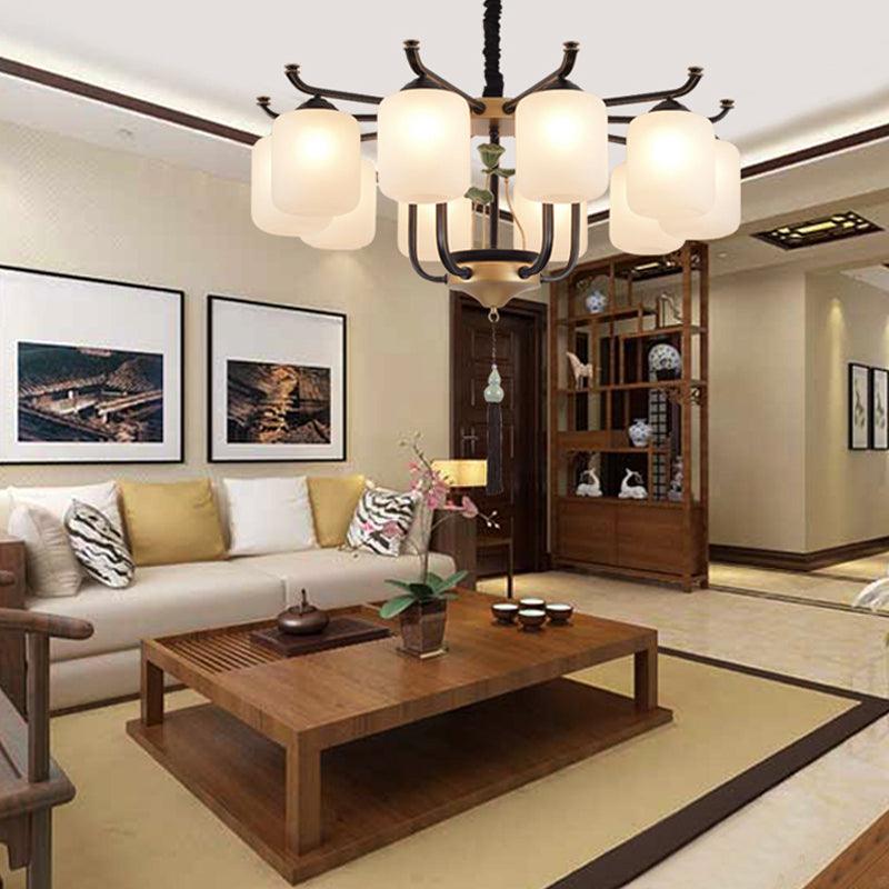 Classic Caged Hanging Chandelier 6/8/10 Lights Metal Fixture - Rebooters