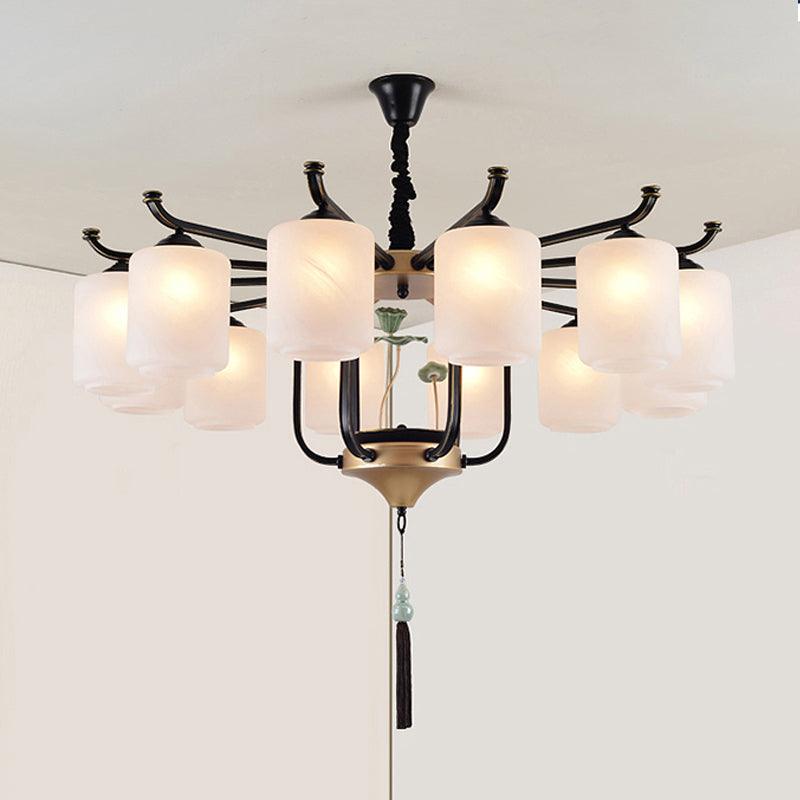 Classic Caged Hanging Chandelier 6/8/10 Lights Metal Fixture - Rebooters