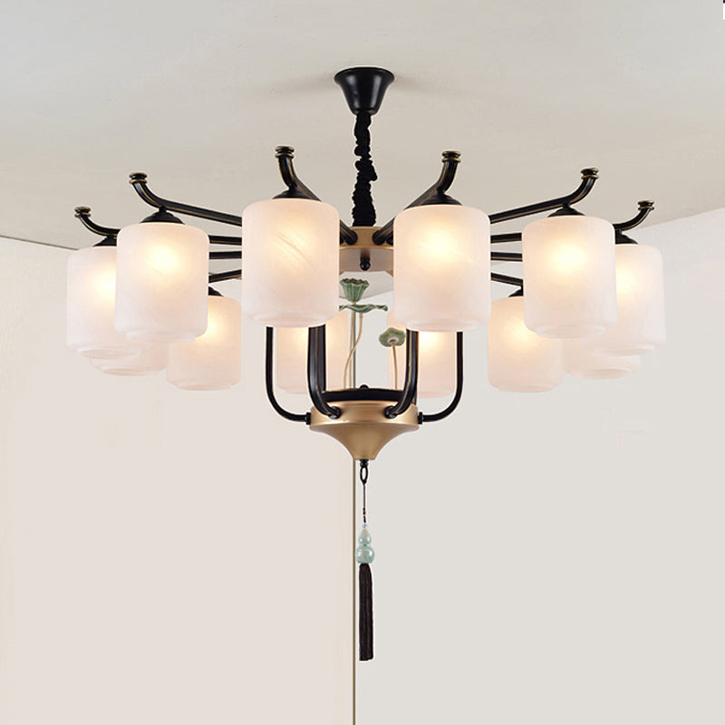 Classic Caged Hanging Chandelier 6/8/10 Lights Metal Fixture - Rebooters