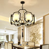 Black Cylinder Chandelier Lighting Fixture Classic Metal 6 Lights - Rebooters