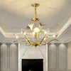 Clear Crystal Flower Hanging Light Kit Postmodern Chandelier - Rebooters