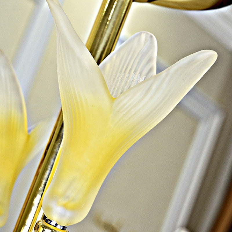 Clear Crystal Flower Hanging Light Kit Postmodern Chandelier - Rebooters