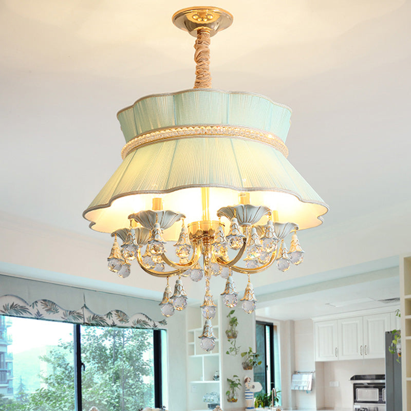 Modern Candelabra Hanging Light Kit 5 Heads Crystal Chandelier - Rebooters