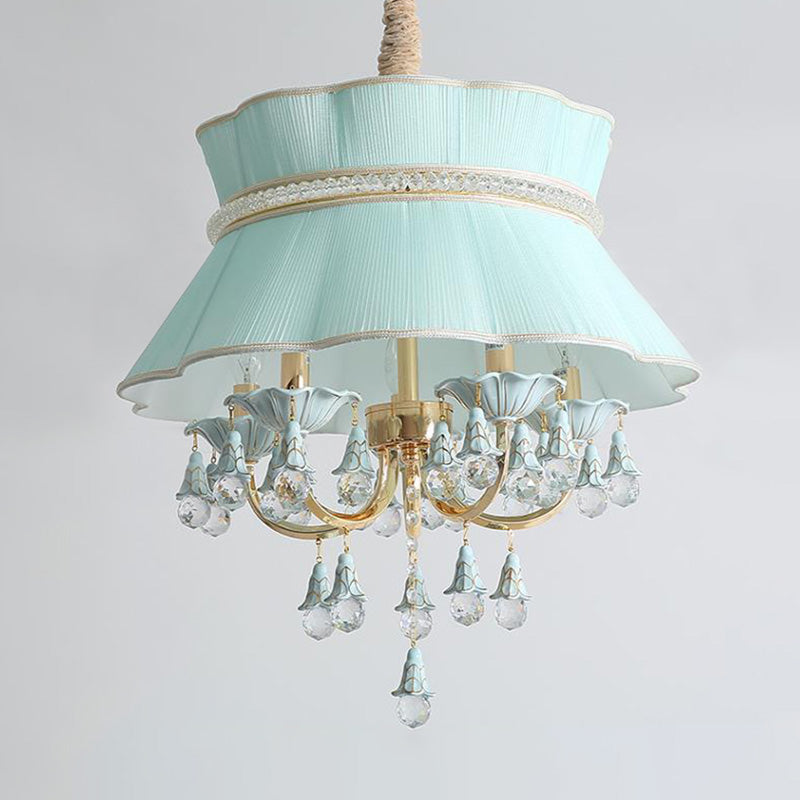 Modern Candelabra Hanging Light Kit 5 Heads Crystal Chandelier - Rebooters
