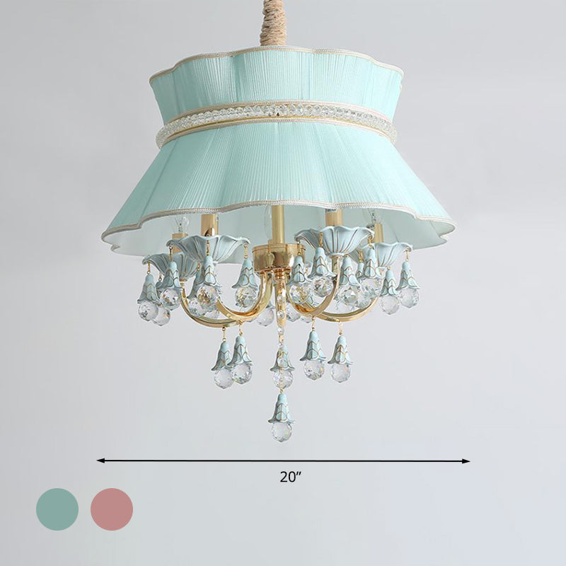 Modern Candelabra Hanging Light Kit 5 Heads Crystal Chandelier - Rebooters