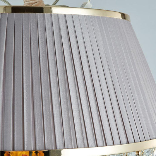 5 Lights Dome Ceiling Light Fixture Simple Style Blue Gray Crystal Strand Chandelier - Rebooters